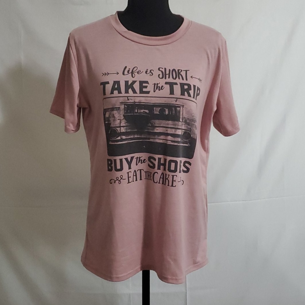 Blush Pink Women's Graphic Tee shirt